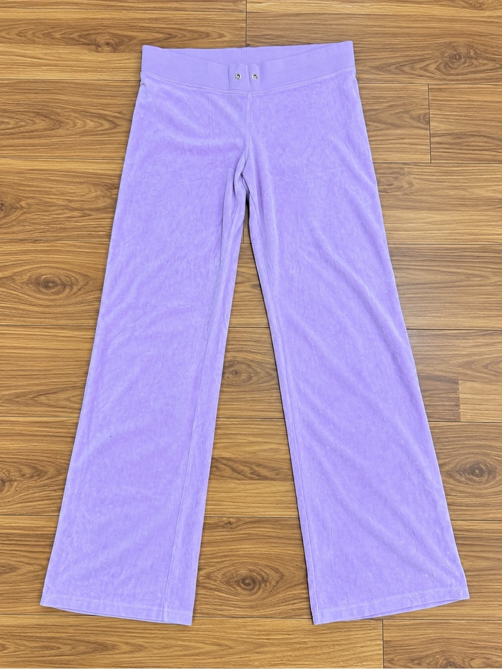 Juicy Couture Lilac Velour Wide-Leg Sweatpants